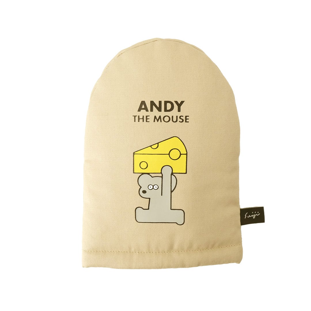 ANDY/アンディ ツイルミトン【キッチン雑貨 キッチン用品 料理 調理 コットン かわいい 鍋つかみ キャラクター ギフト プレゼントおしゃれ ねずみのANDY】