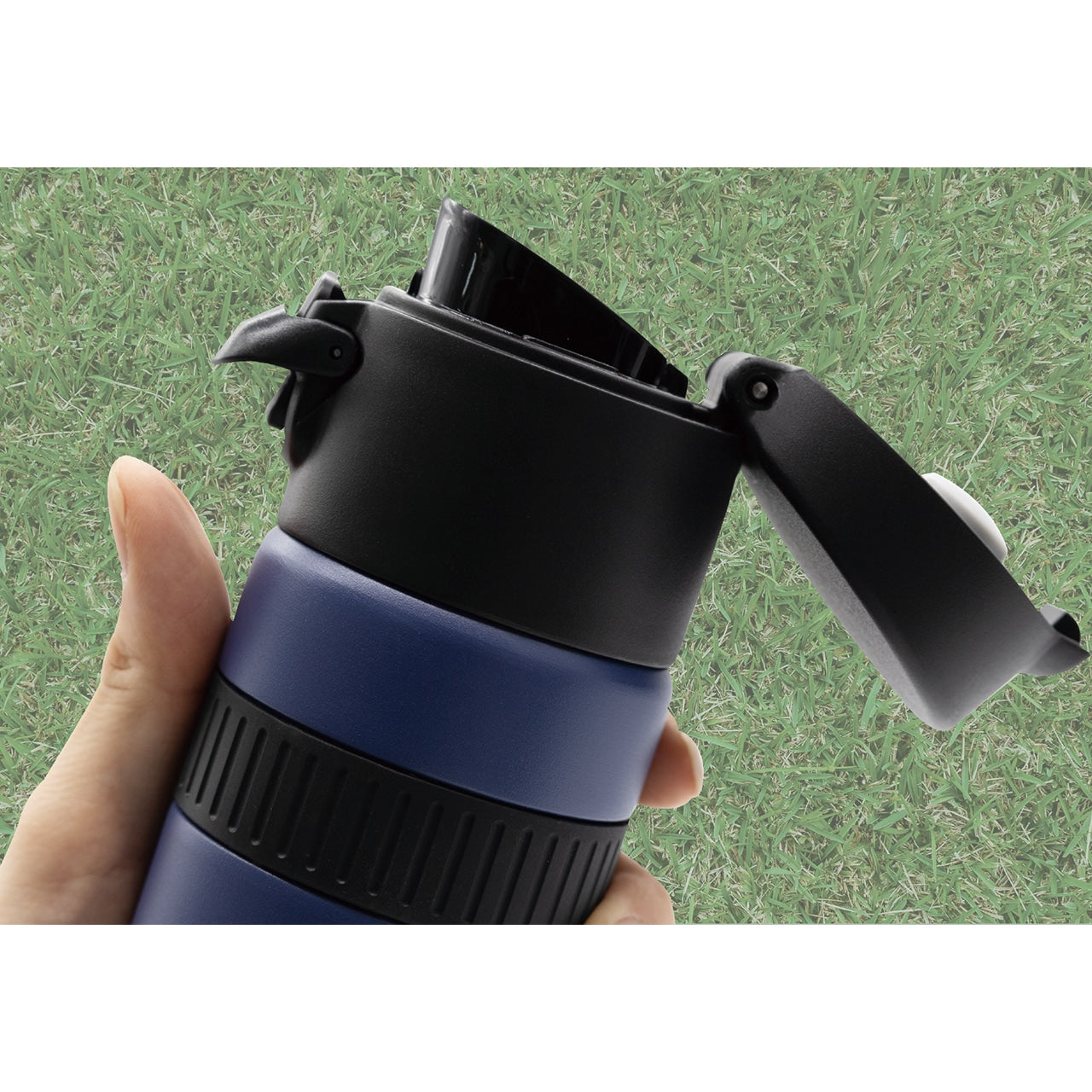 【アウトレット 化粧箱不良】グラブフラスク サムズアップボトル 500ml カーキ GFU-50(KH)【おしゃれ かわいい ワンタッチ 実用的 スリム コンパクト たっぷり入る スポーツボトル スポーツドリンクOK 抗菌剤配合 保冷 軽量 使いやすい 洗いやすい ステンレス まほうびん 魔法瓶】