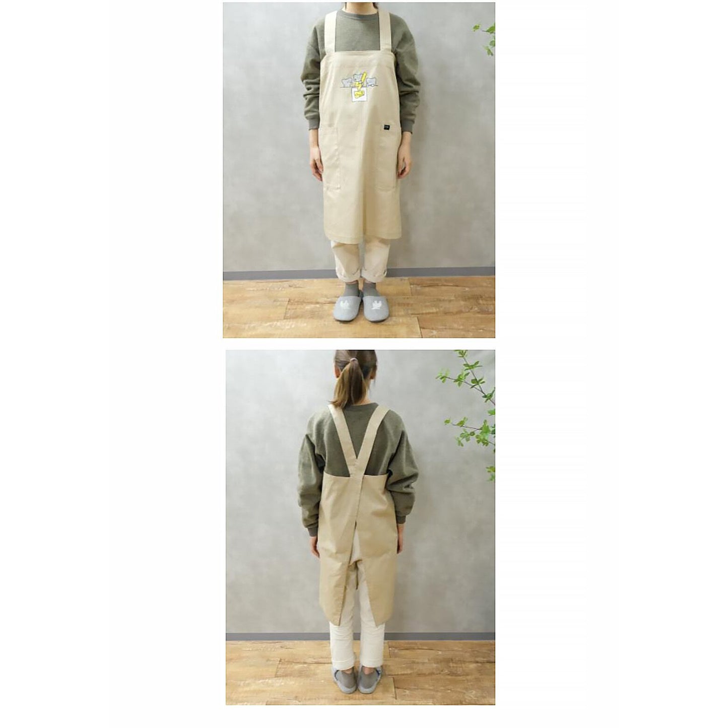 ANDY/アンディ ツイルクロスエプロン【キッチン雑貨 料理 DIY コットン かわいい 保育士 幼稚園 キャラクター ギフト プレゼントおしゃれ ねずみのANDY】