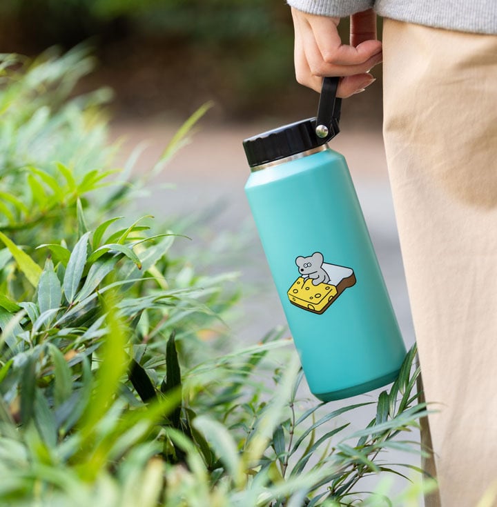 ANDY/アンディ ステンレスボトル ハンドル付M 500ml【ステンレスボトル スポーツボトル 保温 保冷 マイボトル エコ 水筒 親子 ユニセックス シンプル ギフト プレゼントおしゃれ かわいい ねずみのANDY】