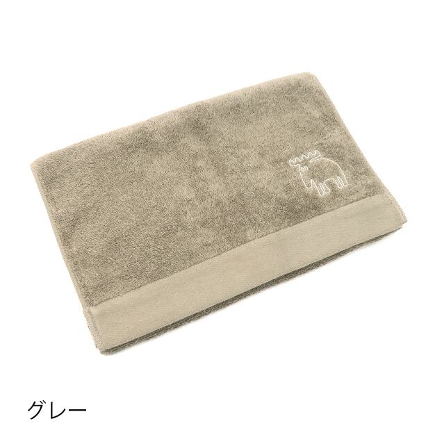 moz/モズ ワンポイントフェイスタオル 34x85cm【北欧 モズ スウェーデン ブランド エルク ヘラジカ シンプル コットン 日本製 綿100% ワンポイント 今治 ユニセックス プチギフト 贈り物 日用品】