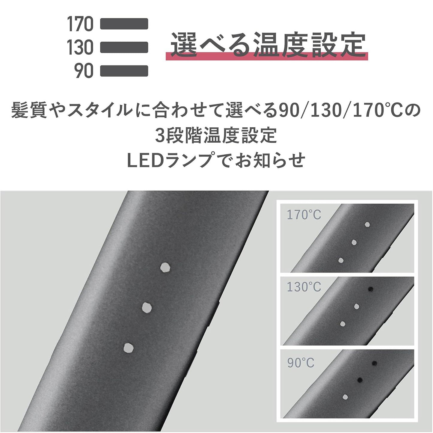 【キャンペーン特典付】VENUSiS ヴィナシス ミニストレートヘアアイロン VAS-2300 【全長約17cm!手のひらサイズ さらさら つやつや ストレーター 外ハネ 前髪 摩擦軽減 ダメージ最小限 チタンコーティング ヒビノオーガニックオイル150ml付】