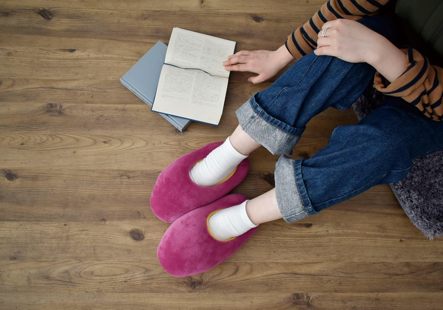 現代百貨 Farmer ルームシューズ サイズ:約23.0~24.5cm A643KA