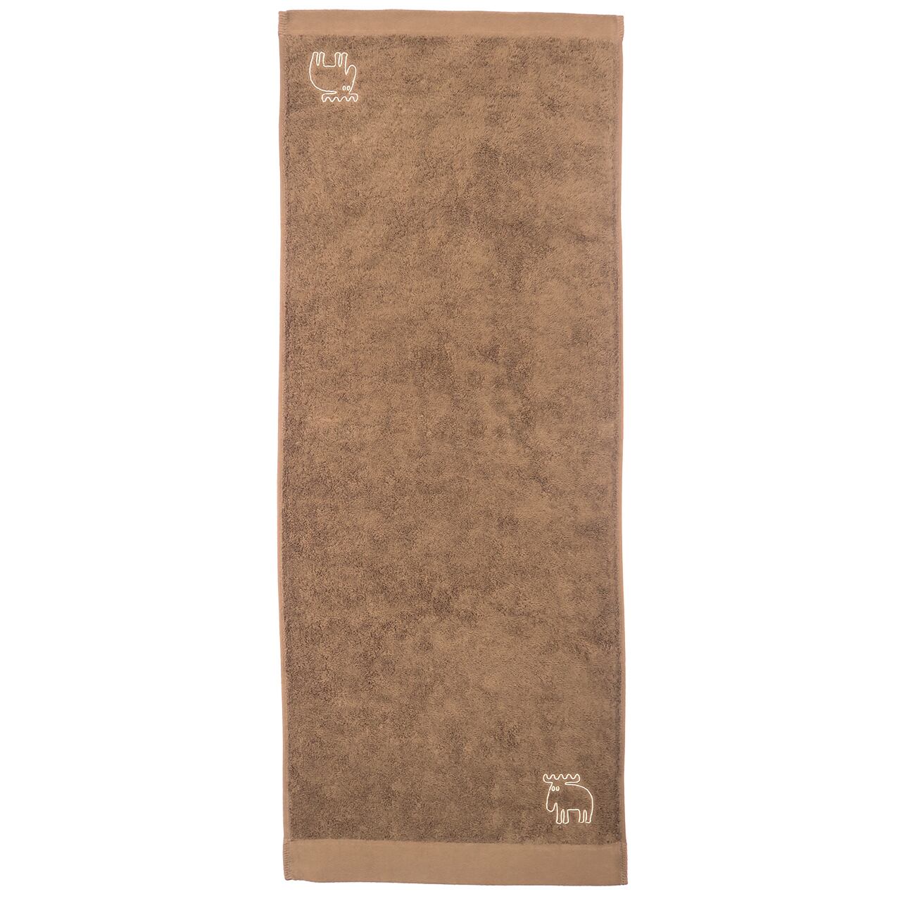 moz/モズ ワンポイントフェイスタオル 34x85cm【北欧 モズ スウェーデン ブランド エルク ヘラジカ シンプル コットン 日本製 綿100% ワンポイント 今治 ユニセックス プチギフト 贈り物 日用品】