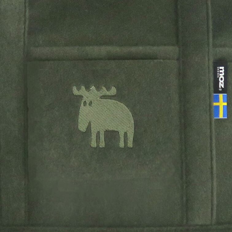 moz/モズ フェルトート L カーキ 540691【北欧 モズ スウェーデン ブランド エルク ヘラジカ シンプル カジュアルバッグ ミニトート お散歩 刺しゅう入り 収納 小物用 サブバッグ フェルト風】