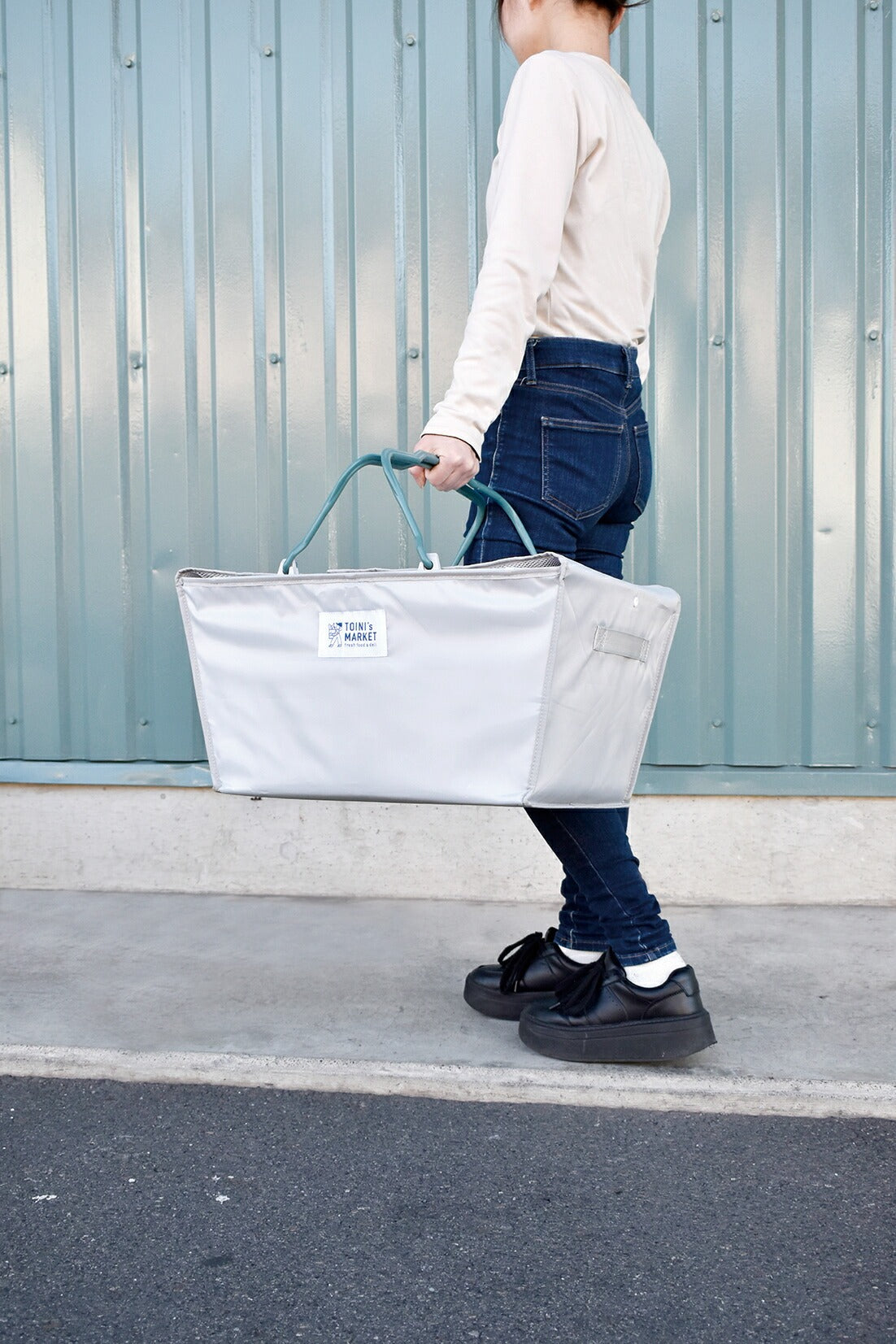 現代百貨 TOINI's MARKET バスケットカバー【ショッピングバッグ ピクニック レジャー アウトドア マーケットバスケット お買物カゴ エコバッグ 保冷】