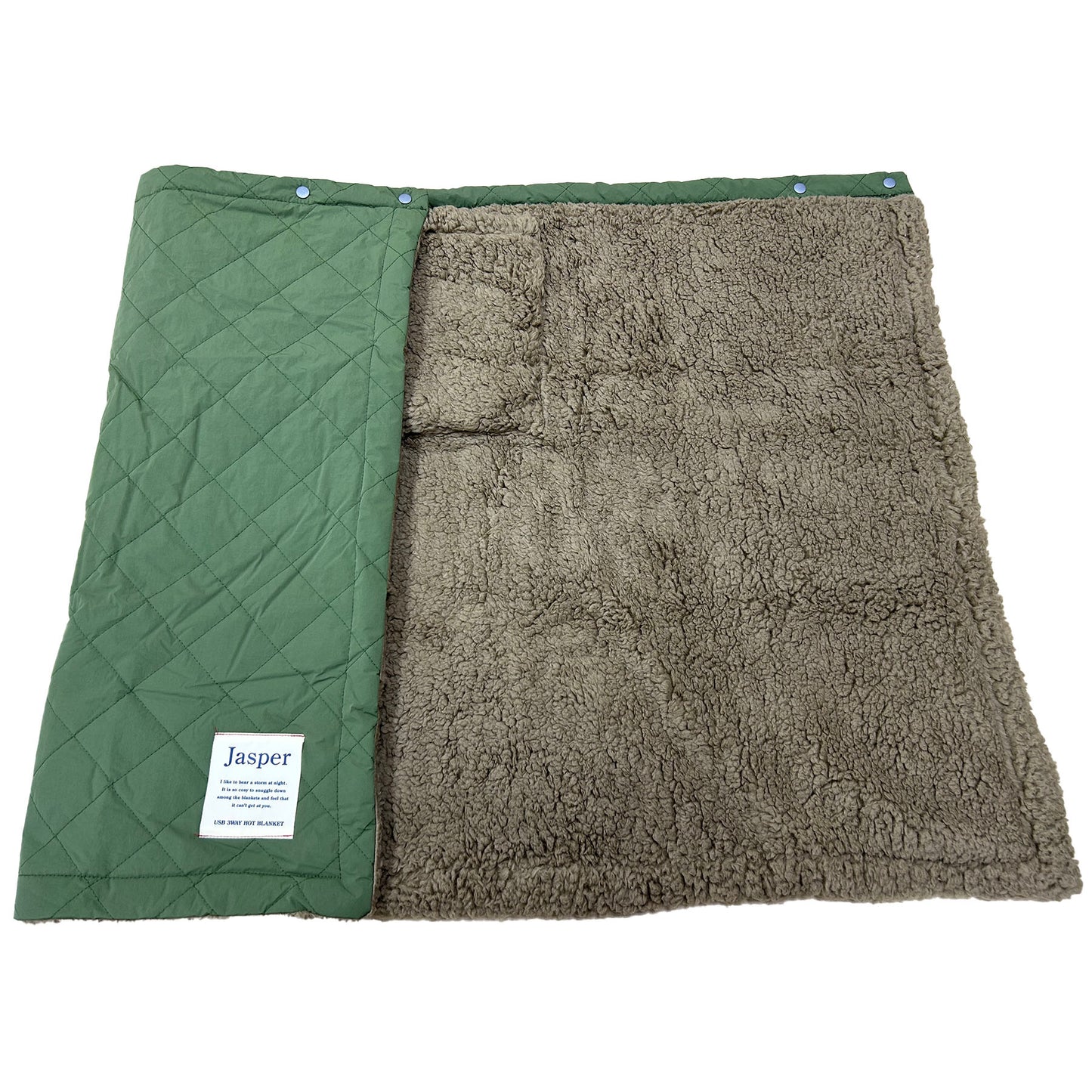 ワイズポート Jasper USB 3WAY ホットブランケット【冬用 室内 暖かい あったか もこもこ 家族 夫婦 子供 シンプル メンズ レディース 大人 ファミリー おしゃれ USB毛布 電気ブランケット ひざ掛け】