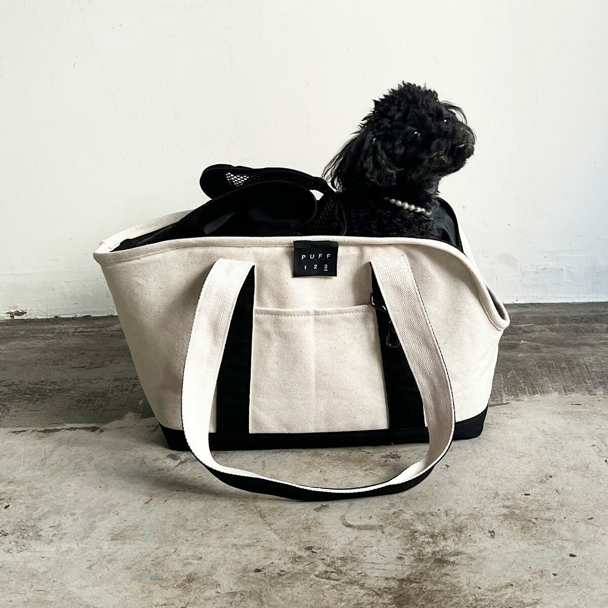 【送料無料】pet carry canvas tote L【ペット用 キャリーバッグ トートバッグ 軽量 おしゃれ 人気 多機能 キャンバス カジュアル】