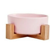 Petifam ペティファーム RAMUNEスタンドボウル シングル【ペット用食器 犬用フードボウル しゃれなペット用ボウル セラミック バンブー 】