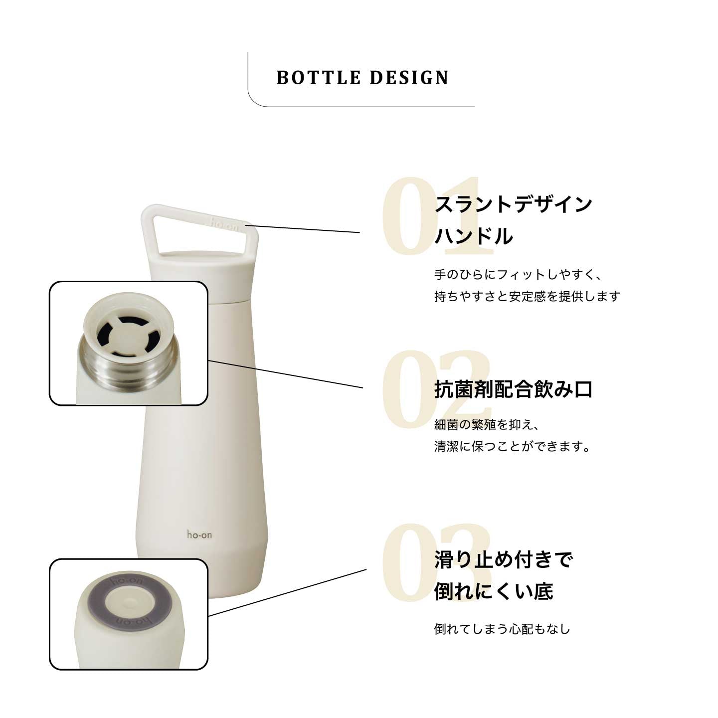 スパイアボトル 500ml BSP-50 スラントデザイン スタイリッシュ たっぷり入る水筒  男女兼用 マット仕上げ 保温保冷 ステンレス 魔法瓶