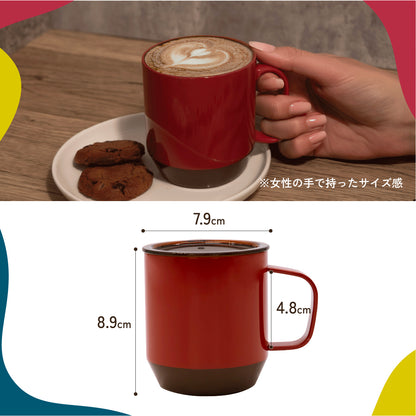 フィーカップ 蓋つき 300ml  保温保冷 ステンレス真空二重構造 北欧カラーにしたマグマップ 結露しない TBT-30