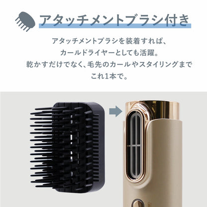 VENUSiS ヴィナシス VDS-7100W スリムフィットドライヤー ワールド [速乾 軽量 高耐久 艶髪 美髪 プラズマイオン コンパクト BLDCモーター スティックドライヤー 海外対応 ブラシ付き]