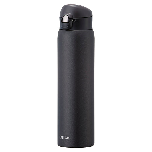 ステンレスマグボトル 600ml チャコールブラック MBK-600（CB）【水筒 ステンレス ワンタッチ 軽量 携帯ボトル マイボトル まほうびん 魔法瓶】