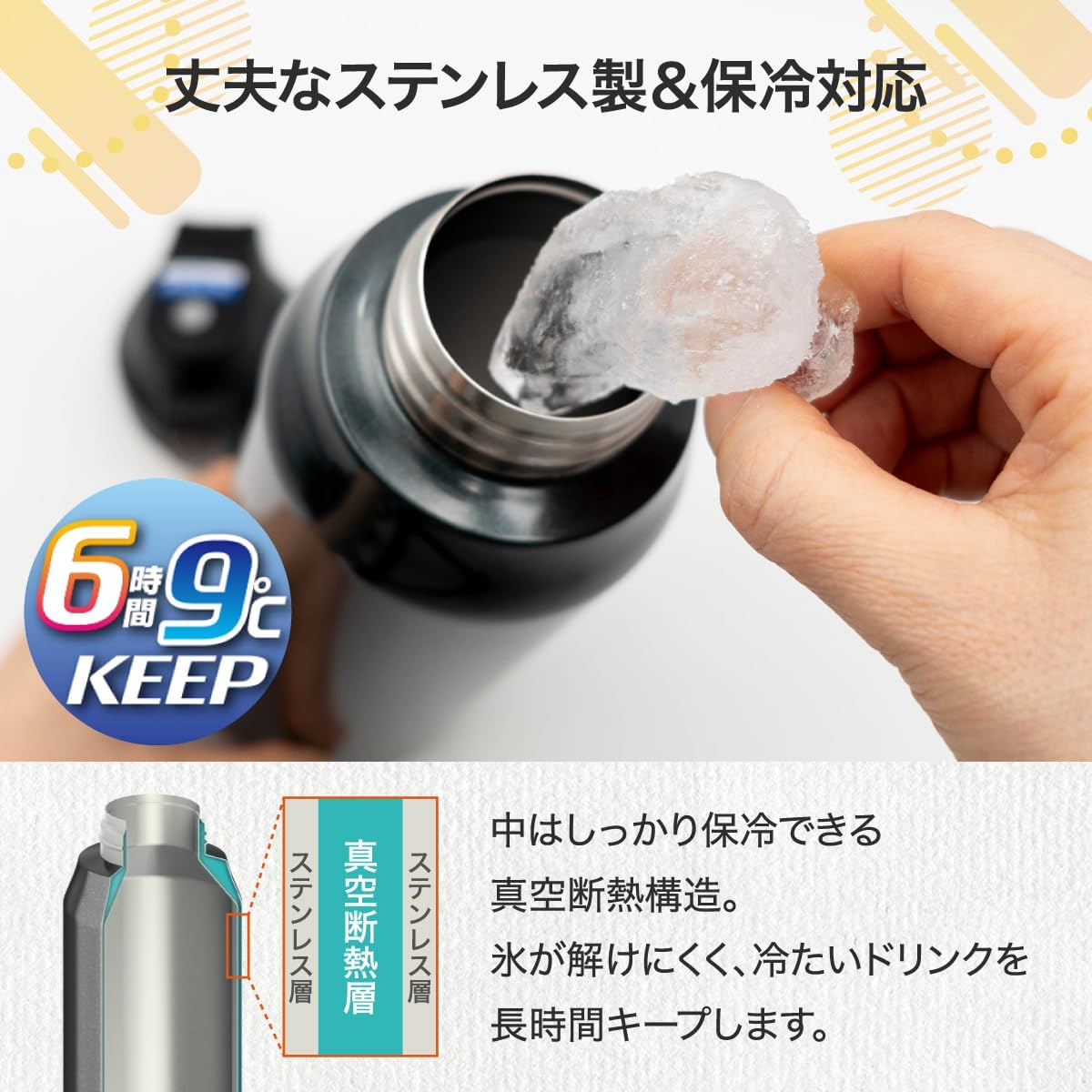 ポータブルボトル 1.5L 保冷専用 PBY-15 大容量 水筒 直飲み 通学