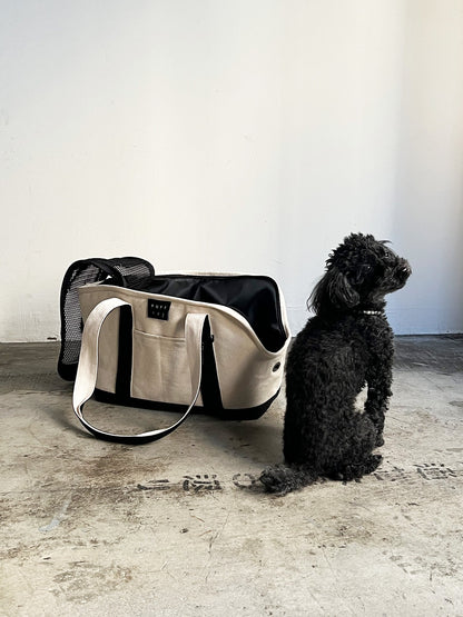 【送料無料】pet carry canvas tote L【ペット用 キャリーバッグ トートバッグ 軽量 おしゃれ 人気 多機能 キャンバス カジュアル】